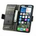 thumbnail image 3 of Decase for iPhone 12 Mini Flip Wallet Cover,Shockproof Flip Kickstand PU Leather Case with Cash & Card Slots Holder Stand Cover, Business PU Leather Wallet Phone Case for iPhone 12 Mini,Black, 3 of 10