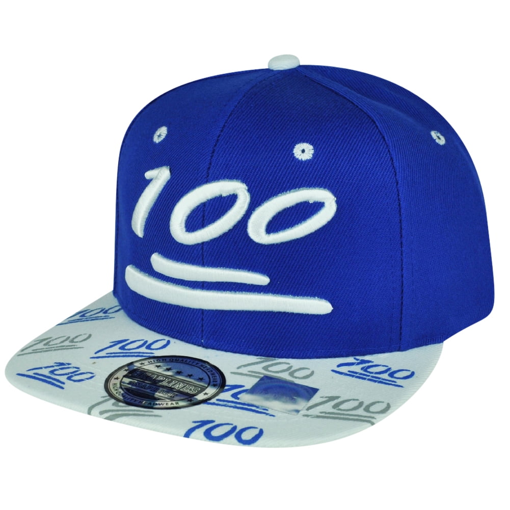 100 One Hundred Snapback Hat Cap Emoji 