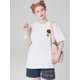 thumbnail image 1 of Floral Embroidered T-Shirt for Women, Casual Crew Neck Short Sleeve Top, Knit Fabric with Slight Stretch, for All Season Wear, 1 of 5