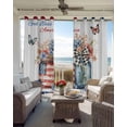 thumbnail image 6 of 4th of July Blackout Curtains for Bedroom Living Room Darkening Curtains 84 Inch Length 2 Panels Set Independence Day Spring Floral Love Heart Flowers Window Curtain Window Treatment Drapes 42"x84", 6 of 9