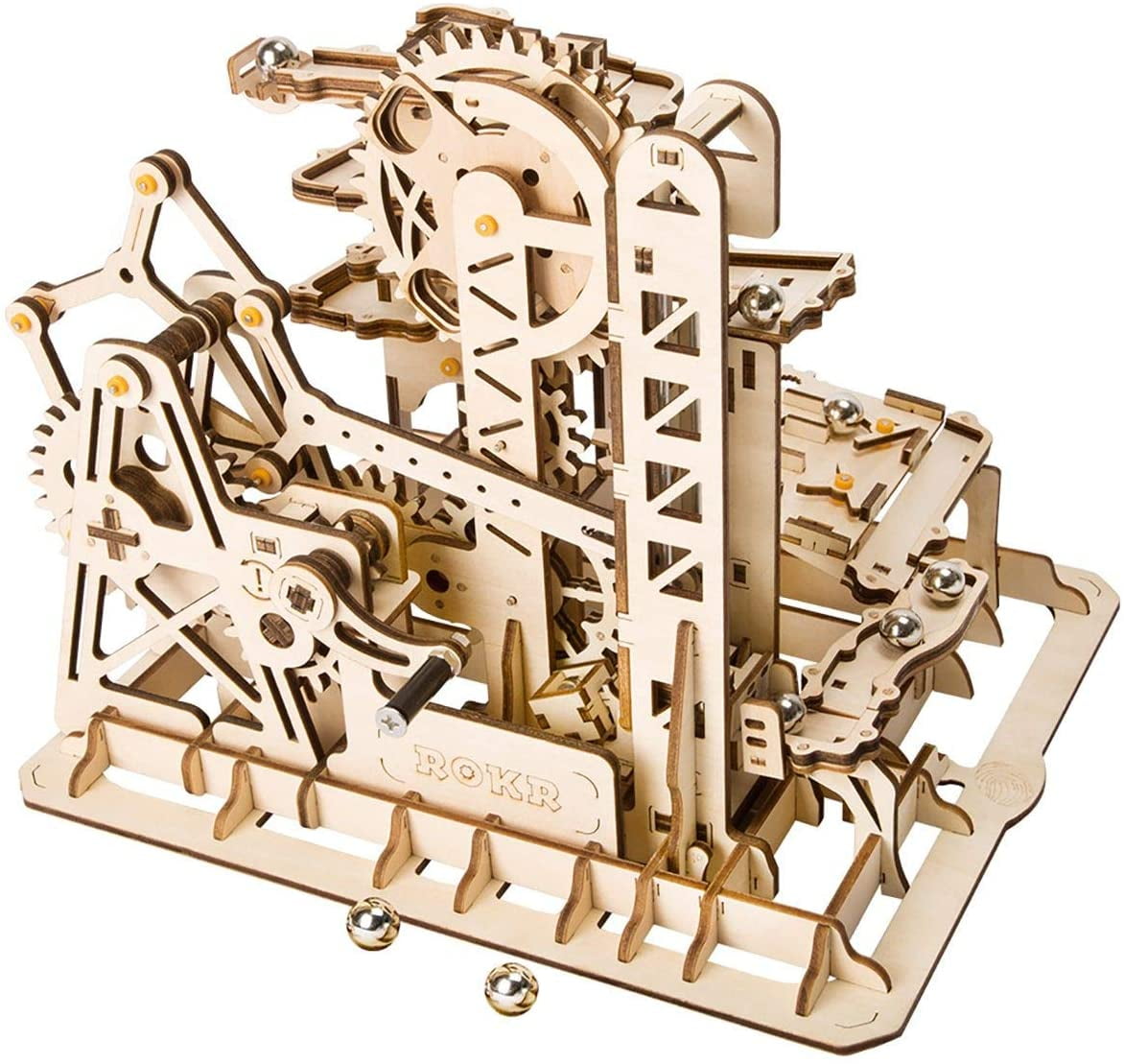 Marble Run 3D Wooden Puzzle Roller Coaster Mechanical Model Self Craft