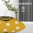 thumbnail image 6 of Summer Pillow Covers 18x18 Set of 2, Bumble bee Polka Dots Outdoor Decorative Throw Pillow Covers Yellow Honey Bee Holiday Cushion Case Linen Square Decor for Home Couch Sofa., 6 of 6