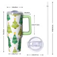 thumbnail image 2 of 30 oz Holiday Merry Christmas Tree Tumbler with Handle and Straw, Stainless Steel Cup 30 oz, Leak Proof Winter Mug, Festive Gift Idea, 2 of 5