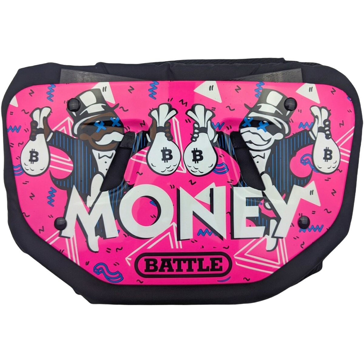 Battle Sports Graffiti Chrome Protective Football Back Plate (Men's, High Durability)