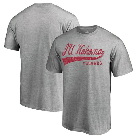 Men's Heathered Gray Indiana University Kokomo All-American Primary T-Shirt