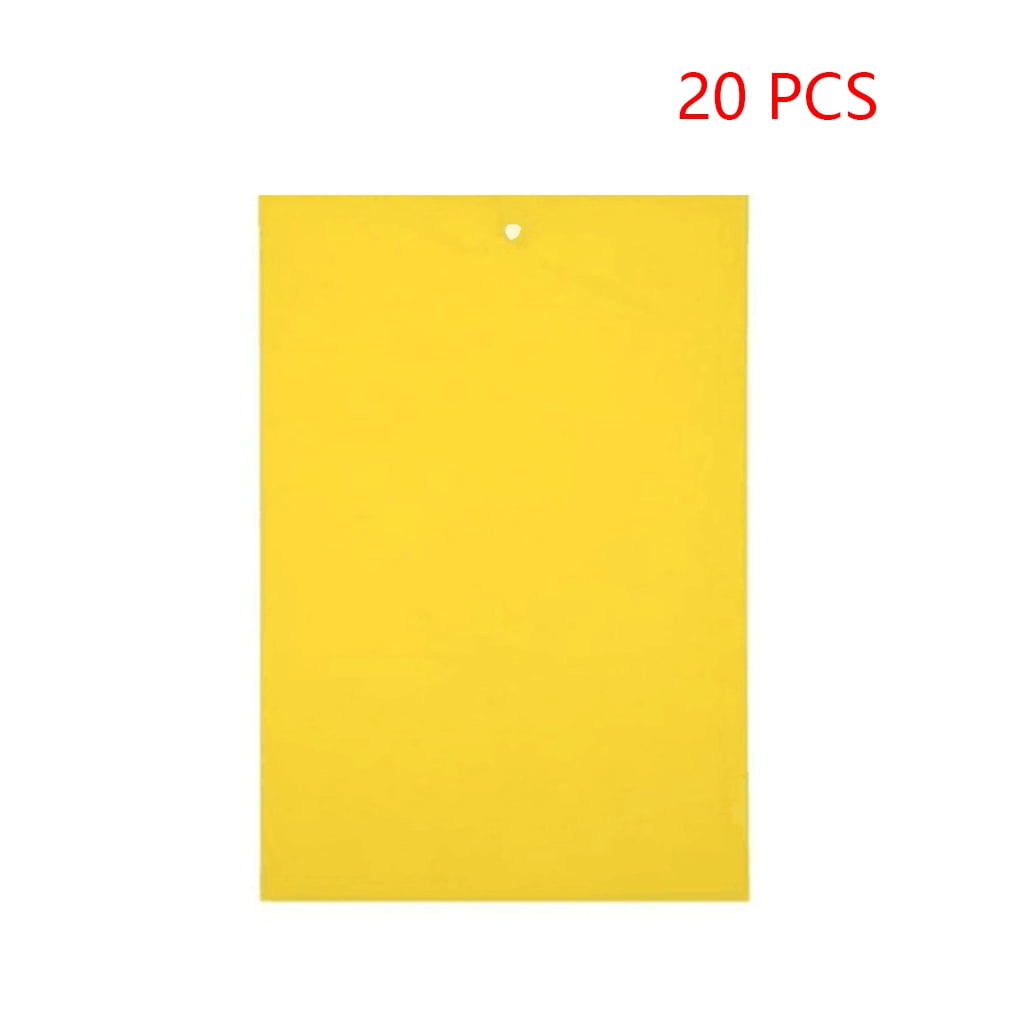 Strong Adhesive Bugs Sticky Board Insect Catching Paper Garden Glued Plate, 20pcs