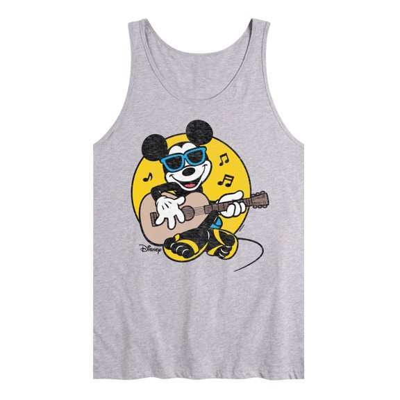 Disney - Mickey & Friends - Mickey Singing & Playing the Guitar - Flipflops & Sunglasses - Men's Jersey Tank Top