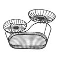 thumbnail image 4 of Cesta de frutas para mostrador, multiusos, gran capacidad, 3 niveles, malla metálica Negro B, 4 of 7