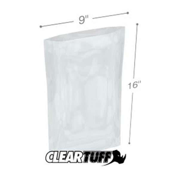 International Plastics PB20916 9 x 16 in. Clear Poly Bags, 0.002 Gauge - Case of 1000