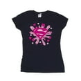 thumbnail image 1 of DC Comics T-Shirt en Coton pour Femmes Superman Logo Cœurs et Étoiles Roses, 1 of 3