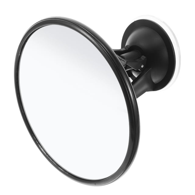 OULII 1Pcs Black Plastic Square Rear View Mirror for Baby Monitoring Wide View Suction Cup Mount 5.7x5.7x3.1in