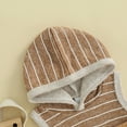 thumbnail image 4 of Bagilaanoe Newborn Baby Boys Hooded Jumpsuit Striped Sleeveless Bodysuit 3M 6M 12M 18M Infant Summer One Piece Romper, 4 of 6