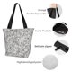 thumbnail image 4 of Fotbe Silver Glitter Bolsa de Playa con Estampado, Bolsa de Hombro, Bolsa de Mano Espaciosa, Bolsa de Viaje Ligera, Bolsa de Compras Versátil, 4 of 6