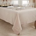 thumbnail image 4 of SARO 6308.T70104B 104 x 70 in. Rochester Collection Tablecloth with Hemstitched Border  Taupe, 4 of 4