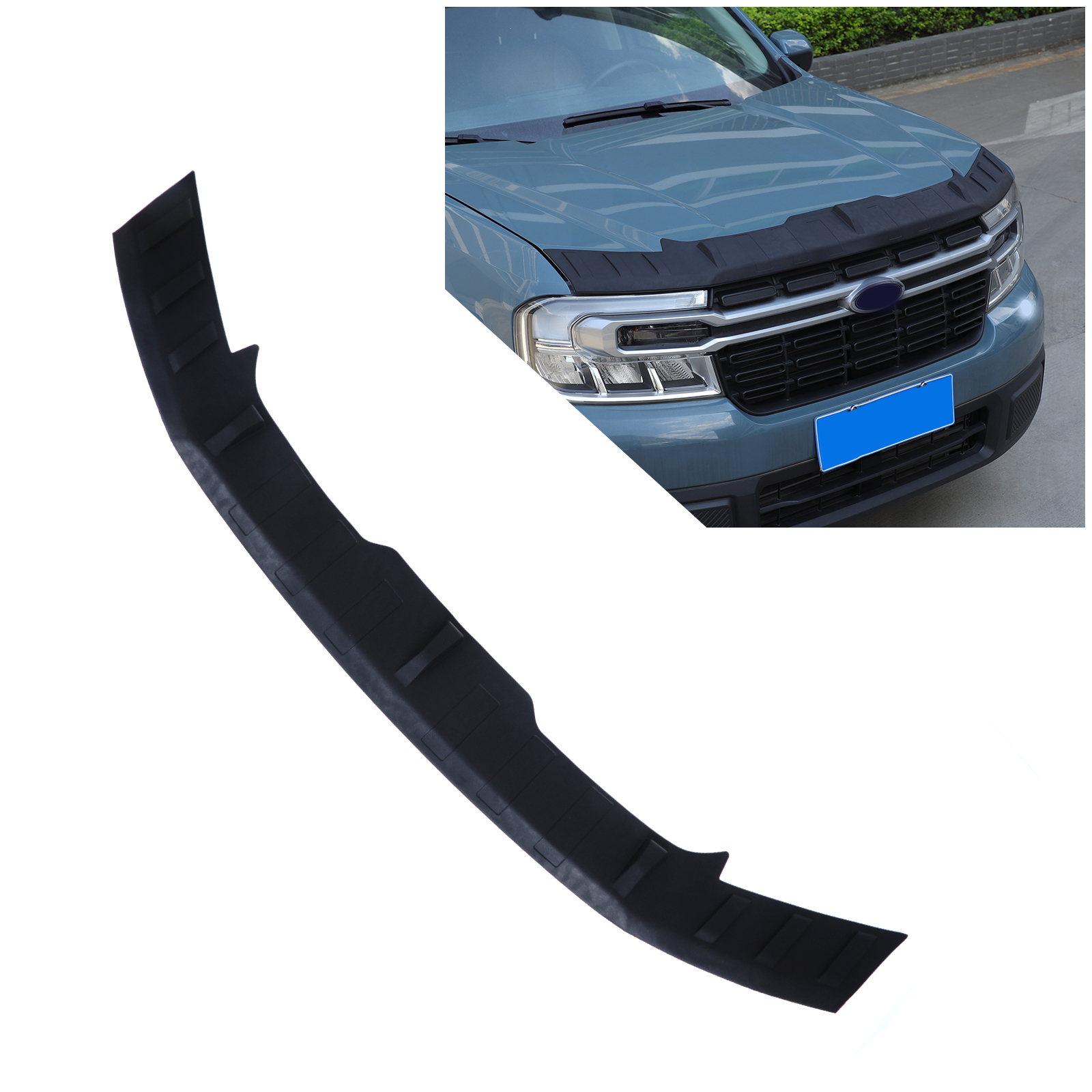 Engine Cover Sand and Gravel Guard for Ford Maverick 2022-2025，Hood Protector, Automotive Exterior Accessory, Hood Protection Accessory，TPE