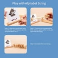 thumbnail image 4 of Labymos Wooden Letter Blocks Moveable Spinning Alphabet Matching Blocks Words Spelling Reading with 50pcs Cards, 4 of 8