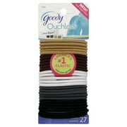 Goody Ouchless Thick Natural No Metal Elastics, 27 Pack