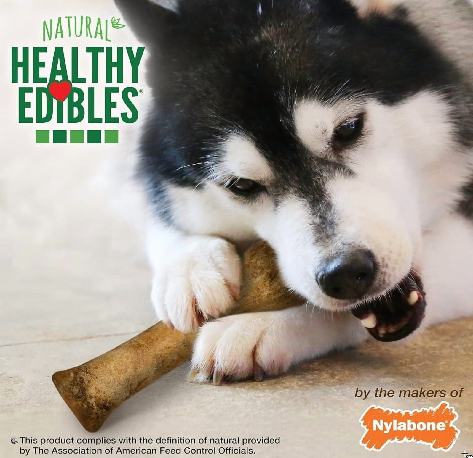 Nylabone Healthy Edibles Chews Roast Beef Souper [Dog Natural Treats, USA Dog Treats, New Dog Supplies, Nylabone, Dog Supplies] 2 count