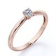 thumbnail image 1 of JeenMata Anillo de Compromiso Solitario con Engaste en Garra de Moissanita Redonda de 1 Quilate con Certificación Chapado en Oro Rosa de 18 K sobre Plata, 1 of 7