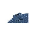 thumbnail image 4 of INSPIRE CHIC Men's Shirt Floral Printed Short Sleeve Button Down Shirt 46 Denim Blue, 4 of 7