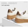 thumbnail image 2 of LUCKY STEP Classic Platform Sneakers Fashion Retro Casual Shoes,Beige,Womens, 2 of 7