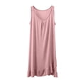 thumbnail image 2 of Pounoo Nightgowns for Women Sleeveless Ruffle Hem Loose Fit Modal Solid Sleep Dresses Cozy Breathable Lightweight Loungewear Gift, 2 of 5