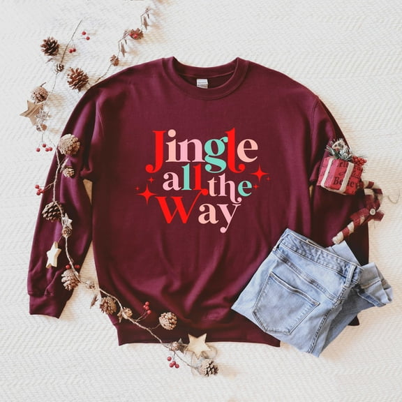 Jingle All The Way Colorful | Sweatshirt