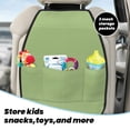 thumbnail image 5 of Xecao Green Gingham Pattern Car Seat Back Protector 2 Pack Large Capacity Pocket, Kick Mats Back Seat Protector, 5 of 8