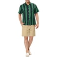 thumbnail image 2 of Lars Amadeus Men's Striped Short Sleeves Shirts Button Down Print Hawaiian Shirt, 2 of 6