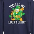 thumbnail image 3 of Garfield - This Is My Lucky Shirt - Toddler And Youth Long Sleeve Graphic T-Shirt, 3 of 5