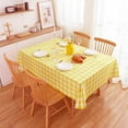 thumbnail image 6 of Yellow Gingham Tablecloth for Rectangle Tables-Checkered Table Cloth Waterproof Kitchen & Table Linens-Polyester Buffalo Plaid Wrinkle Free Table Cover(Light Yellow 60x84in), 6 of 6
