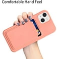 thumbnail image 5 of for Silicone Wallet Case iPhone 12 Pro Max Case with Card HolderShock-Absorbing，Never Broke Soft Slim Wallet Case Holder Compatible with for Women and Men-Orange Red, 5 of 12