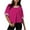 Hot Pink, variant on Women Drop Shoulder Tshirts Oversized Crop Workout Tees V Neck Sleeveless Casual Loose Basic Summer Tops, White M