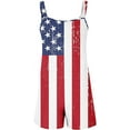 thumbnail image 5 of 4th of July Romper For Women Sleeveless American Flag Overall Shorts With Pockets, 5 of 8
