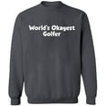 thumbnail image 2 of OXI Crewneck Sweatshirt - World's Okayest Golfer,Basic Casual Sweatshirts for Men's and Women Fleece Sweatshirt Long Sleeve- Charcoal 3X-Large, 2 of 2