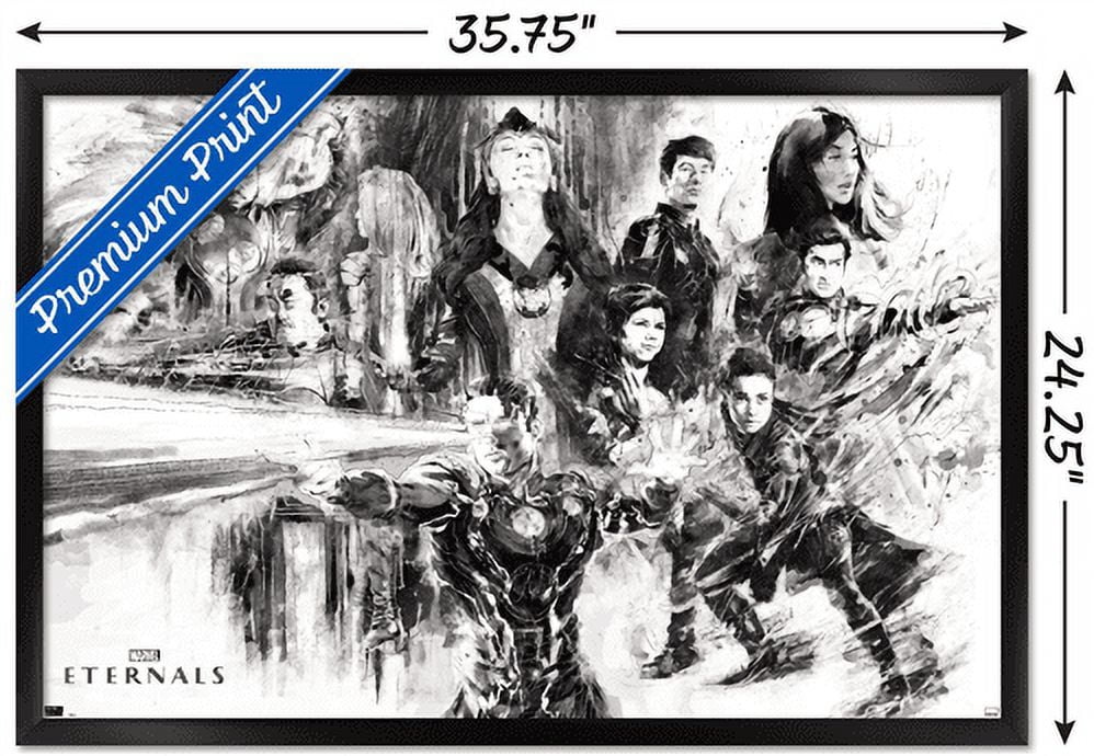 Marvel Eternals - Sketch Wall Poster, 22.375" x 34", Framed