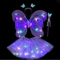 thumbnail image 3 of XIYON Girl Clothes Glowing Fairy For Girls With Light Up Wand And Floral 4 Piece Dress Up Play One Size, 3 of 3