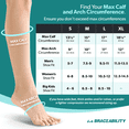 thumbnail image 2 of BraceAbility Open Toe Knee High Compression Socks 20-30 mmHg for Circulation Support, L, Gray, 2 Pairs, 2 of 9