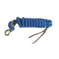 thumbnail image 4 of AJ Tack 9 Foot Nylon Lead Rope with Leather Popper Tan, 4 of 4