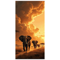 thumbnail image 4 of LUUFILx Elephant Safari Backdrop Background Stunning Sunset Clouds Banner for Photography Props Party Supplies African Decor Room Decorations, 4 of 9