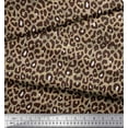 thumbnail image 3 of Soimoi Beige polyester Crepe Fabric Leopard Animal Skin Printed Fabric 1 Yard 42 Inch Wide, 3 of 3