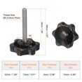 thumbnail image 2 of Unique Bargains 15 Pieces Star Knobs M5 x 35mm 304 Stainless Steel Threaded Stud 32mm 6-Star Head Clamping Thumb Screw Black, 2 of 7