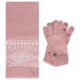 thumbnail image 1 of Dare 2B - Set de Bufanda y Guantes Winter Warmer para Niños/Niñas (Rosa Polvo, Blanco), 1 of 3