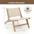 thumbnail image 4 of Costway Chaise d'Appoint Mid-Century Moderne avec Ottoman Cadre en Bois de Teck Style Ferme, 4 of 8