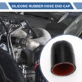 thumbnail image 2 of Unique Bargains 1 Pcs 50mm Length 35mm/1.38" ID Black Red Car Silicone Rubber Hose End Cap Silicone Reinforced Blanking Cap for Bypass Tube Universal, 2 of 7