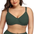 thumbnail image 1 of Plus Size Bras for Women Underwire Bra no Pad Thin Unlined Lingerie Plain Underwear Cup C D E F, 1 of 14