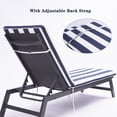 thumbnail image 4 of 2-Piece Outdoor Lounge Chair Cushion Set with Removable Covers & Adjustable Straps - UV-Resistant Fabric for Chaise Lounges & Patio Furniture, 4 of 9