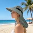 thumbnail image 6 of Cebalnir Sun Hat Outdoor Wide Brimmed Sun Protection Hat Windproof Shawl Sun Hat Fisherman Hat Breathable Sun Hat Travel Leisure Hat Spring And Summer Sunscreen Hat, 6 of 7