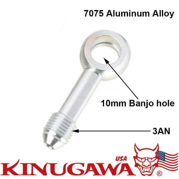 7075 Kinugawa 3AN AN3 M10 Banjo Fitting Adapter Motorcycle Brake / Turbo Oil Feed