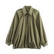 thumbnail image 1 of Chaquetas y abrigos casuales de manga larga sin capucha para mujer, chaqueta informal de moda con cremallera, holgada, de manga larga con solapa, chaqueta, top de poliéster para mujer, 1 of 5